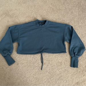 ZARA Cropped Pullover Crewneck with Adjustable Tie